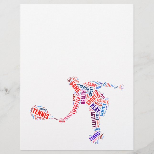 Prospectus 21,6 Cm X 24,94 Cm Joueur de tennis (Devant)