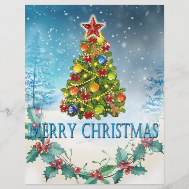 Prospectus 21,6 Cm X 24,94 Cm Joyeuse carte de Noël (Devant)