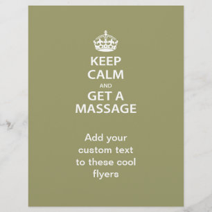 Prospectus 21,6 Cm X 24,94 Cm Keep Calm and Get a massage