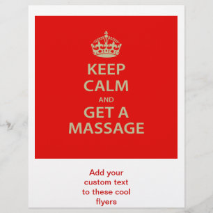 Prospectus 21,6 Cm X 24,94 Cm Keep Calm and Get a massage