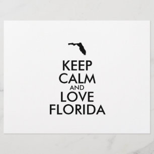 Prospectus 21,6 Cm X 24,94 Cm KEEP CALM et LOVE FLORIDA personnalisables
