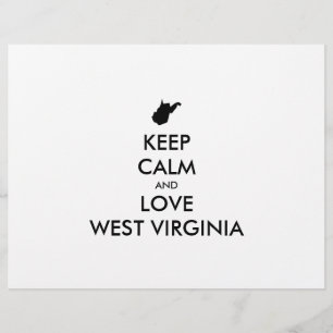 Prospectus 21,6 Cm X 24,94 Cm KEEP CALM personnalisable et J'AIME LE VIRGINIE OC