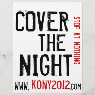 Prospectus 21,6 Cm X 24,94 Cm Kony 2012 Flyers pour la nuit