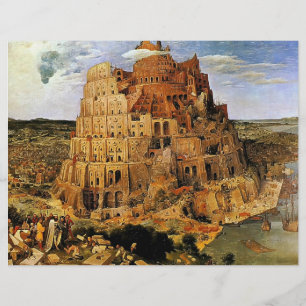 Prospectus 21,6 Cm X 24,94 Cm "La Tour de Babel" de Pieter Bruegel (vers 1563)