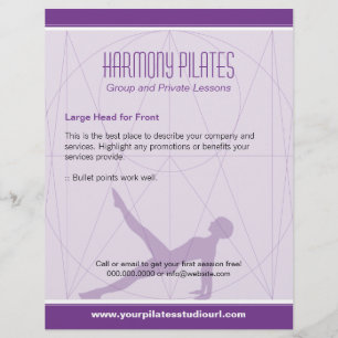 Prospectus 21,6 Cm X 24,94 Cm Le Convergent raye Pilates pourpre