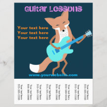 Leçons de guitare Flyer avec Fox Jouer de la guita