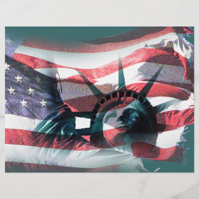Prospectus 21,6 Cm X 24,94 Cm Liberté américaine (Devant)