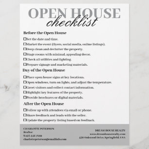 Prospectus 21,6 Cm X 24,94 Cm Liste de vérification des locataires Open House