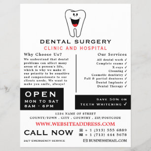 Prospectus 21,6 Cm X 24,94 Cm Logo Dentiste, Dentistesse, Publicité Dentiste