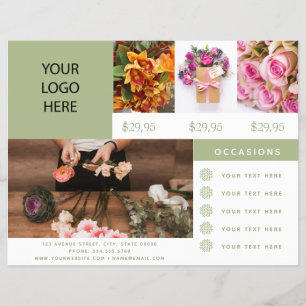 Prospectus 21,6 Cm X 24,94 Cm Logo photo de Florist Business