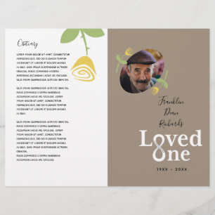 Prospectus 21,6 Cm X 24,94 Cm Love One Yellow Rose Bud Programme de service comm