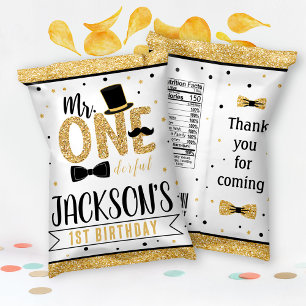 Prospectus 21,6 Cm X 24,94 Cm M. Onederful Anniversaire Sac à chip Fête Favors B