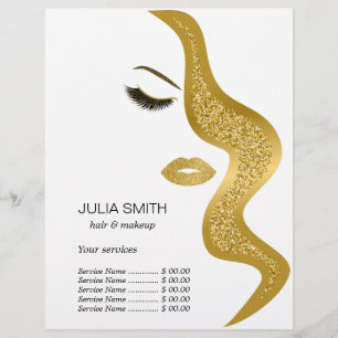 Prospectus 21,6 Cm X 24,94 Cm Maquillage avec effet parties scintillant