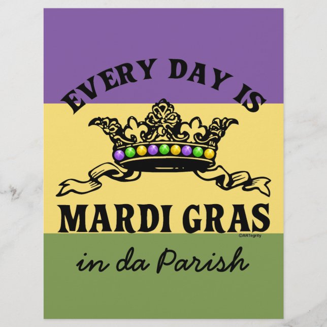 Prospectus 21,6 Cm X 24,94 Cm Mardi Gras personnalisable (Devant)