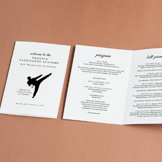 Prospectus 21,6 Cm X 24,94 Cm Martial Arts Belt Ceremony Program
