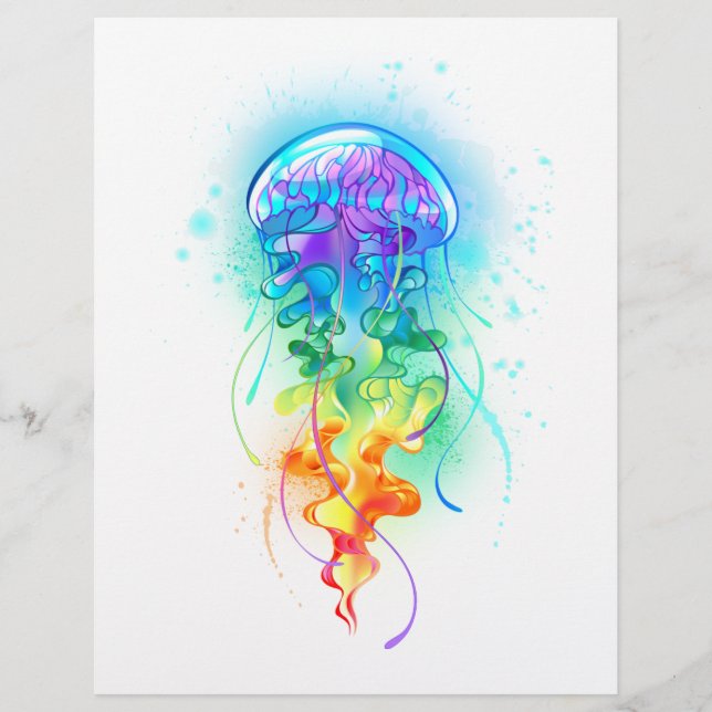 Prospectus 21,6 Cm X 24,94 Cm Méduse arc-en-ciel (Devant)