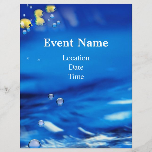 Prospectus 21,6 Cm X 24,94 Cm Mer bleue (Devant)