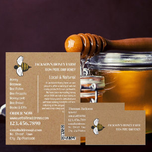 Prospectus 21,6 Cm X 24,94 Cm Miel Bee - Beeyard, Honey Farm Publicité