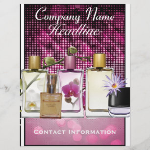Prospectus 21,6 Cm X 24,94 Cm Modèle de flyer marketing pour parfum et fragrance
