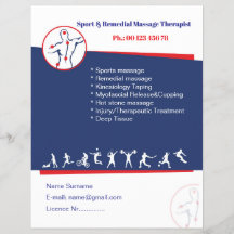 Modèle de flyer pour massage de rééducation