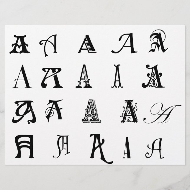 Prospectus 21,6 Cm X 24,94 Cm Monogramme "A" (Devant)