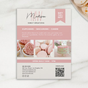 Prospectus 21,6 Cm X 24,94 Cm Monogramme personnalisé Boulangerie Flyer