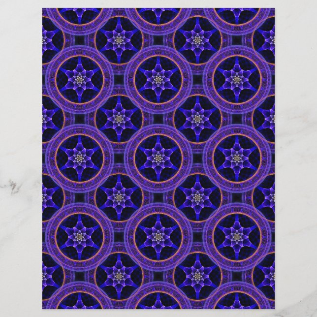 Prospectus 21,6 Cm X 24,94 Cm Motif abstrait élégant boho moderne floral #505 (Devant)