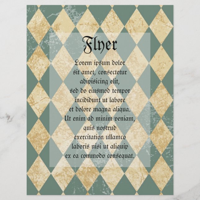 Prospectus 21,6 Cm X 24,94 Cm Motif Diamant défraîchi (Devant)