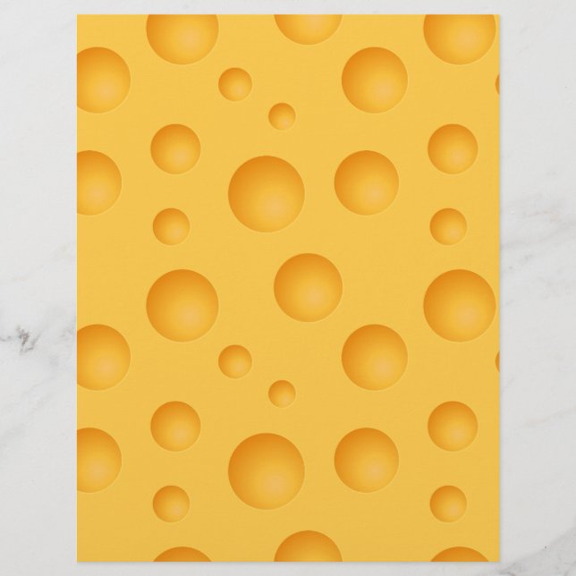Prospectus 21,6 Cm X 24,94 Cm Motif jaune de fromage (Devant)