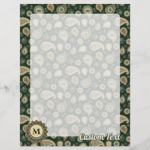 Prospectus 21,6 Cm X 24,94 Cm Motif Paisley Cyprès