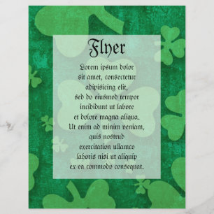 Prospectus 21,6 Cm X 24,94 Cm Motif shamrock