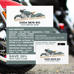 Prospectus 21,6 Cm X 24,94 Cm Motocyclette classique, mécanique automobile et ré