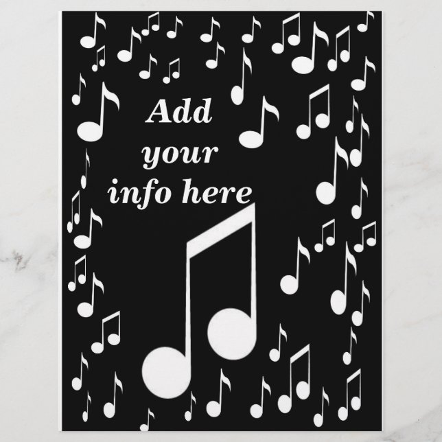 Prospectus 21,6 Cm X 24,94 Cm Music Notes_ Flyer (Devant)
