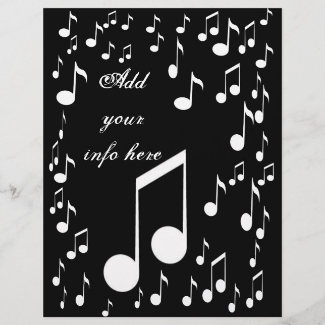 Prospectus 21,6 Cm X 24,94 Cm Music Notes_ Flyer (Devant)