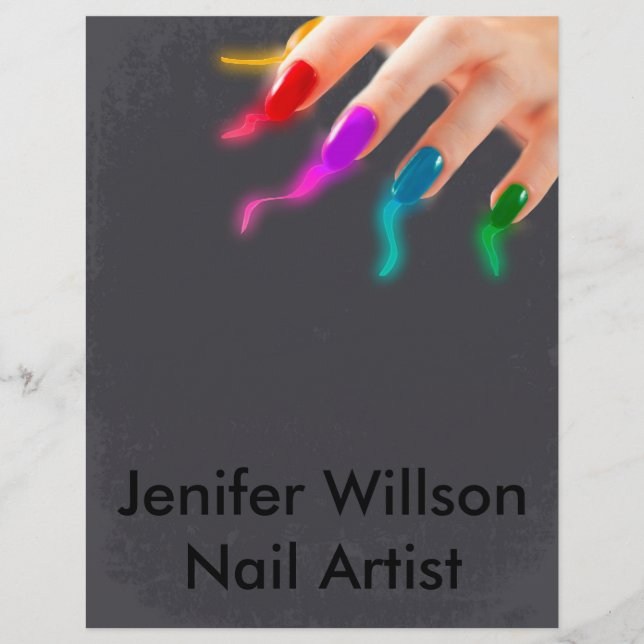 Prospectus 21,6 Cm X 24,94 Cm Nail Artist Flyer (Devant)