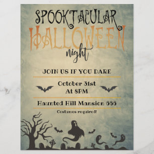 Prospectus 21,6 Cm X 24,94 Cm Nuit d'Halloween Spooktaculaire