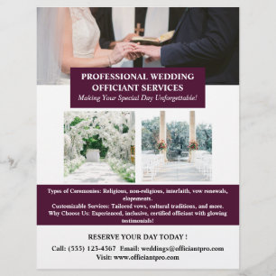 Prospectus 21,6 Cm X 24,94 Cm Officier Mariage moderne