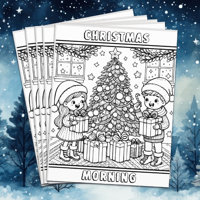 Prospectus 21,6 Cm X 24,94 Cm Page Color Me | Bulk du matin de Noël (Créateur téléchargé)
