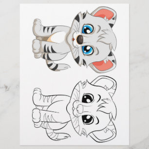 Prospectus 21,6 Cm X 24,94 Cm Page de coloration du tigre mignon