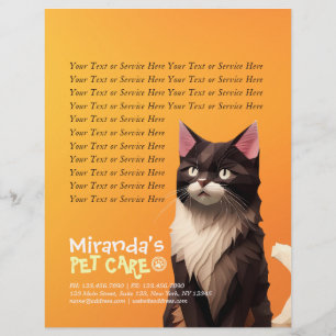Prospectus 21,6 Cm X 24,94 Cm Papier de chat Coupe Art Animaux de compagnie Food