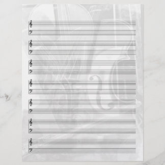 Prospectus 21,6 Cm X 24,94 Cm Papier d'état-major à thème aux instruments en arg