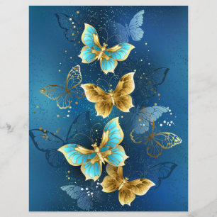 Prospectus 21,6 Cm X 24,94 Cm Papillons dorés