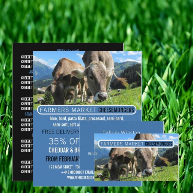 Prospectus 21,6 Cm X 24,94 Cm Pâturage des vaches, Publicité Cheesemonger (Créateur téléchargé)