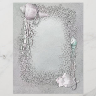 Prospectus 21,6 Cm X 24,94 Cm Pearls Seashell Beach Flyers