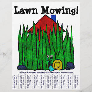 Prospectus 21,6 Cm X 24,94 Cm Pelouse Mowing ! Flyer