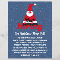 Père Noël Abstraite, Recrutement Saisonnier Public