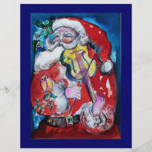 PROSPECTUS 21,6 CM X 24,94 CM PÈRE NOËL AVEC VIOLON