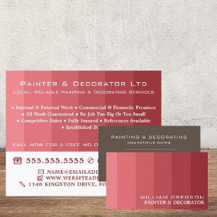 Prospectus 21,6 Cm X 24,94 Cm Pink Ombre Stripes, Peintre & Décorateur