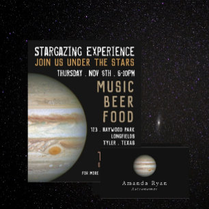 Prospectus 21,6 Cm X 24,94 Cm Planet Jupiter, Planetarium Evénement Publicité