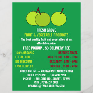Prospectus 21,6 Cm X 24,94 Cm Pommes vertes, Greengrocers Publicité